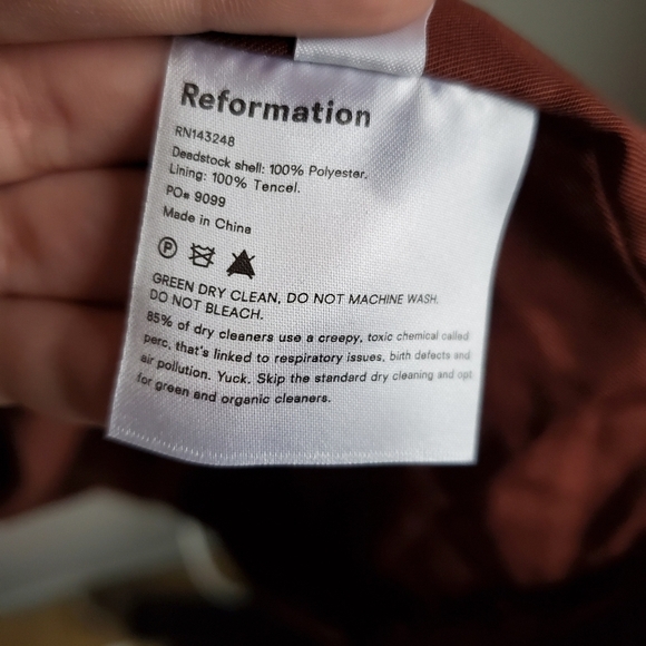 Reformation Hudson Coat in Chocolate size L NWT - Picture 6 of 8